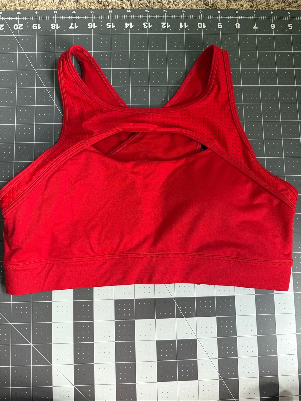 Fabletics Red Racerback Sports Bra